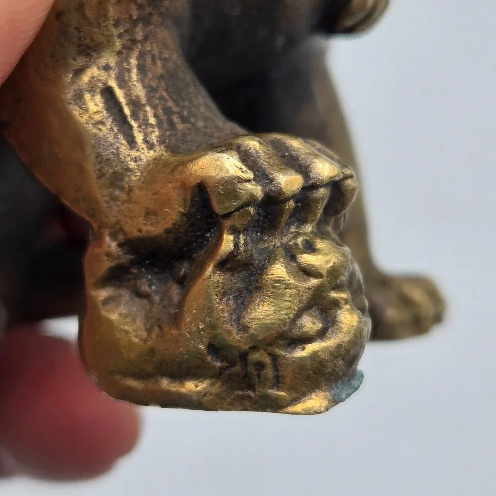 Vintage Solid‎ Brass Mini Foo Dog
